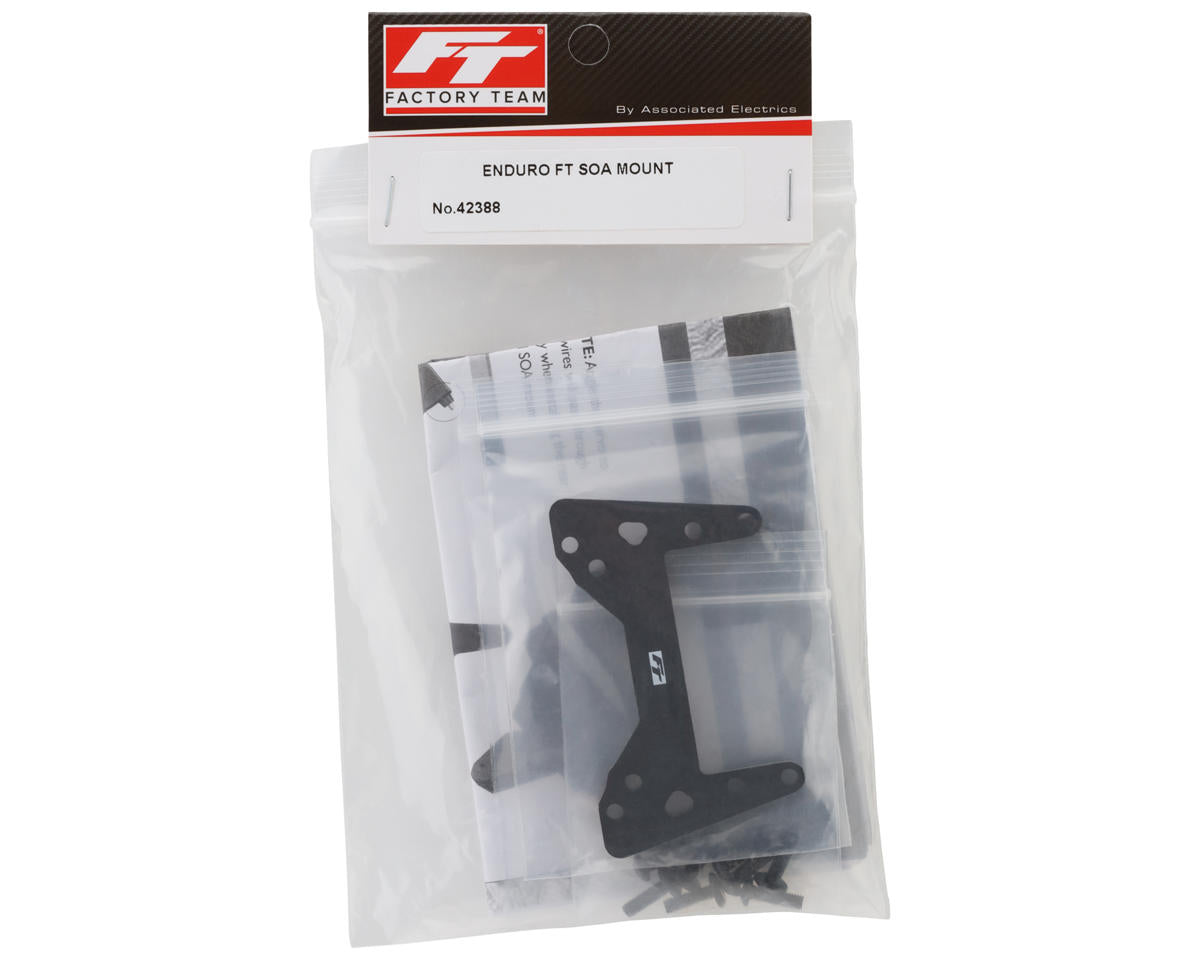 Team Associated Factory Team Enduro Carbon Fiber & Steel SOA Mount Set (45g)