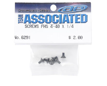 Team Associated 4-40x1/4" Flat Head Hex Screw (6)