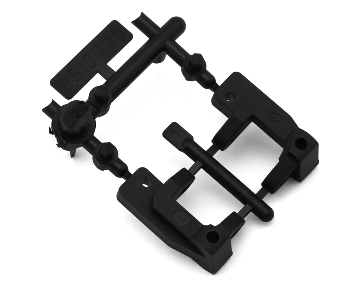Team Associated RC10 Front Caster Blocks (Black) (2) (25°)