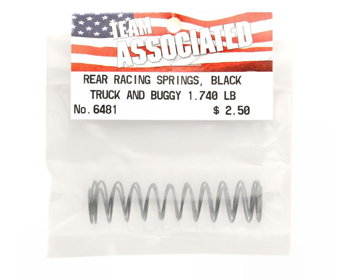 Team Associated Rear Buggy & Truck Shock Spring 1.74lb (Black) (2)