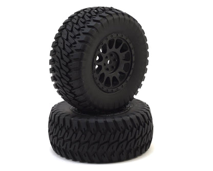 Team Associated 12mm Hex Multi-Terrain Pre-Mounted 1/10 Tires (Black) (2)