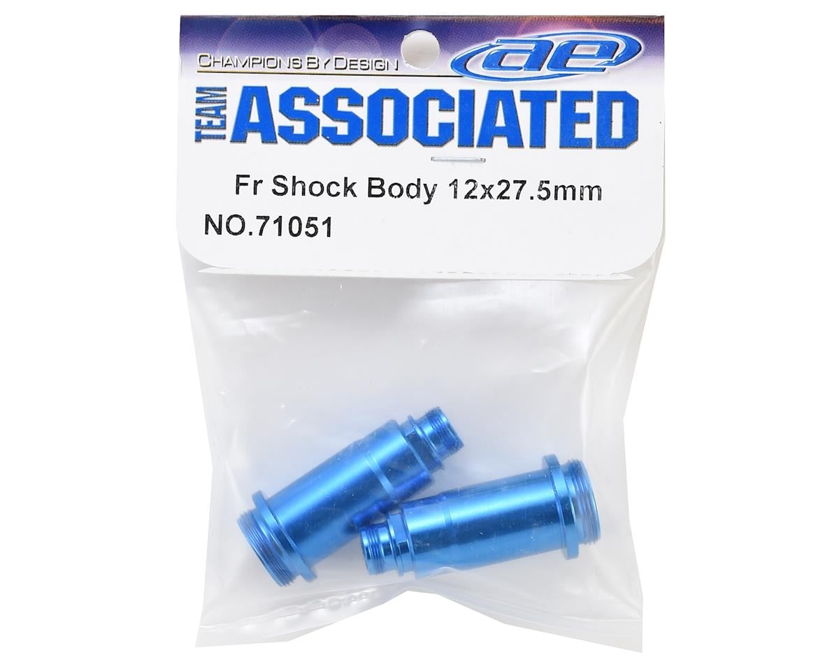 Team Associated 12x27.5mm Aluminum Front Shock Bodies (Blue) (2)