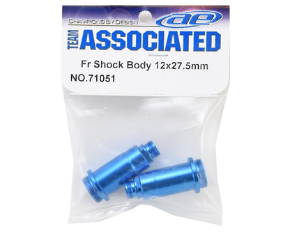 Team Associated 12x27.5mm Aluminum Front Shock Bodies (Blue) (2)