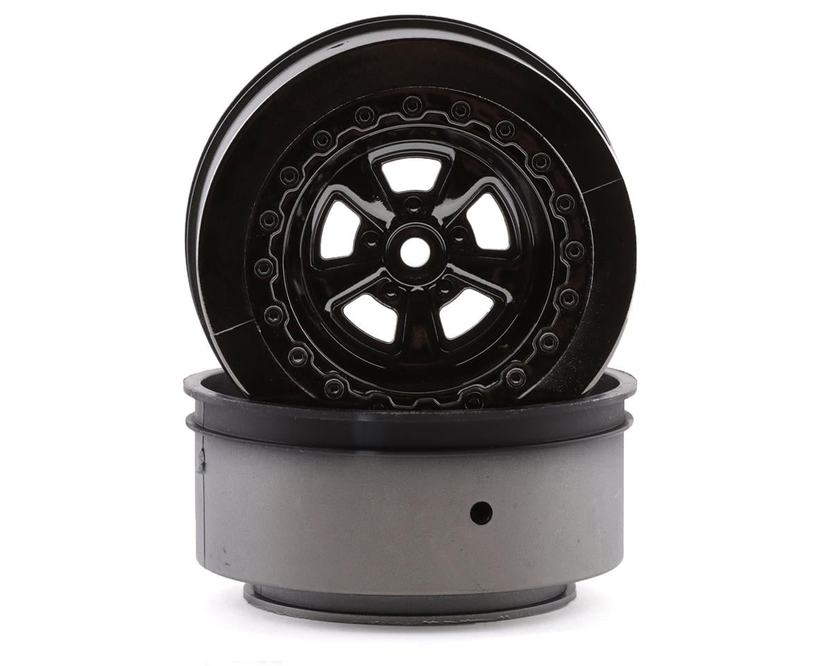 Team Associated DR10 Drag Racing Rear Wheels (Black Chrome) (2)