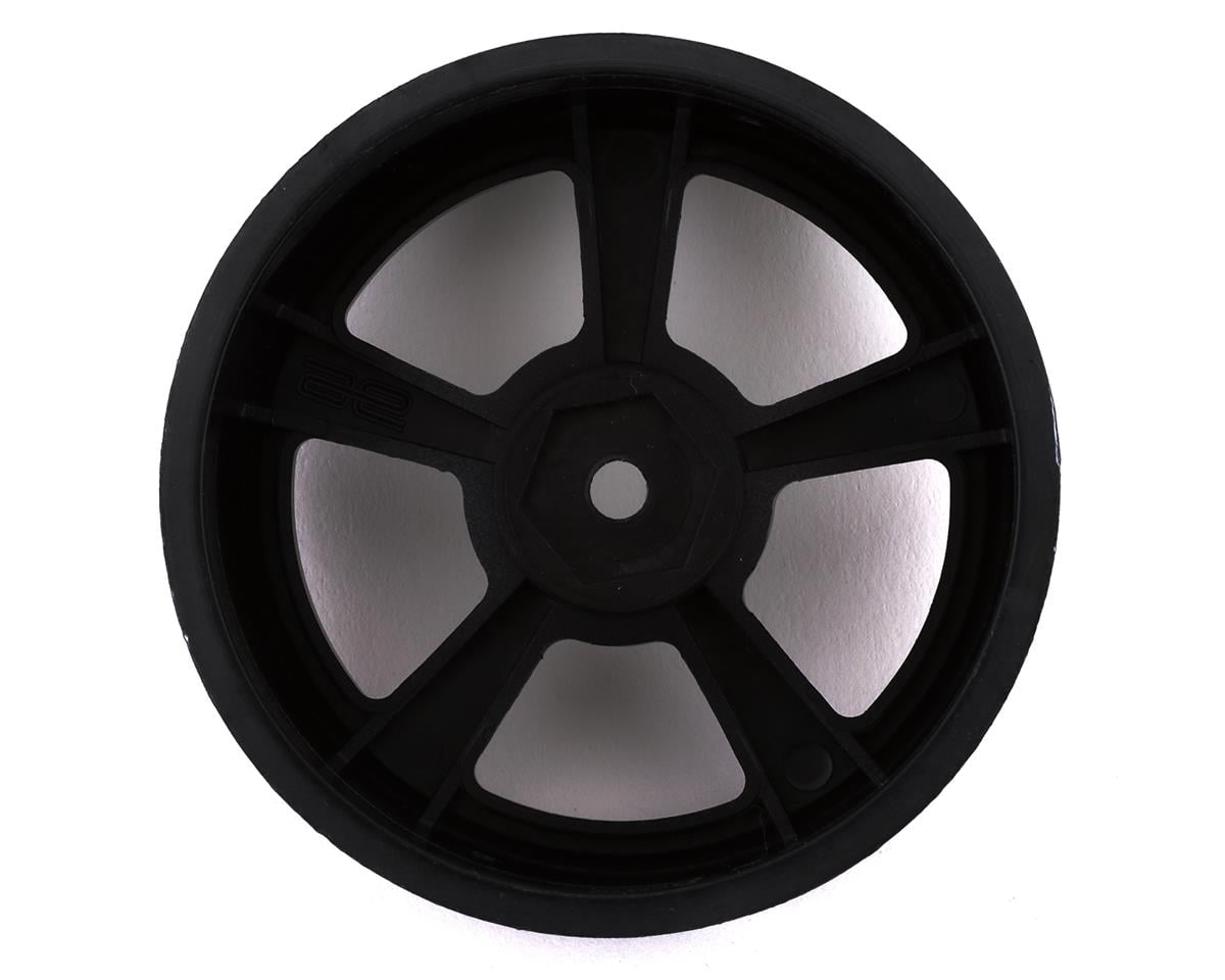 Team Associated DR10 2.2" Drag Racing Front Wheels (Black Chrome) (2)