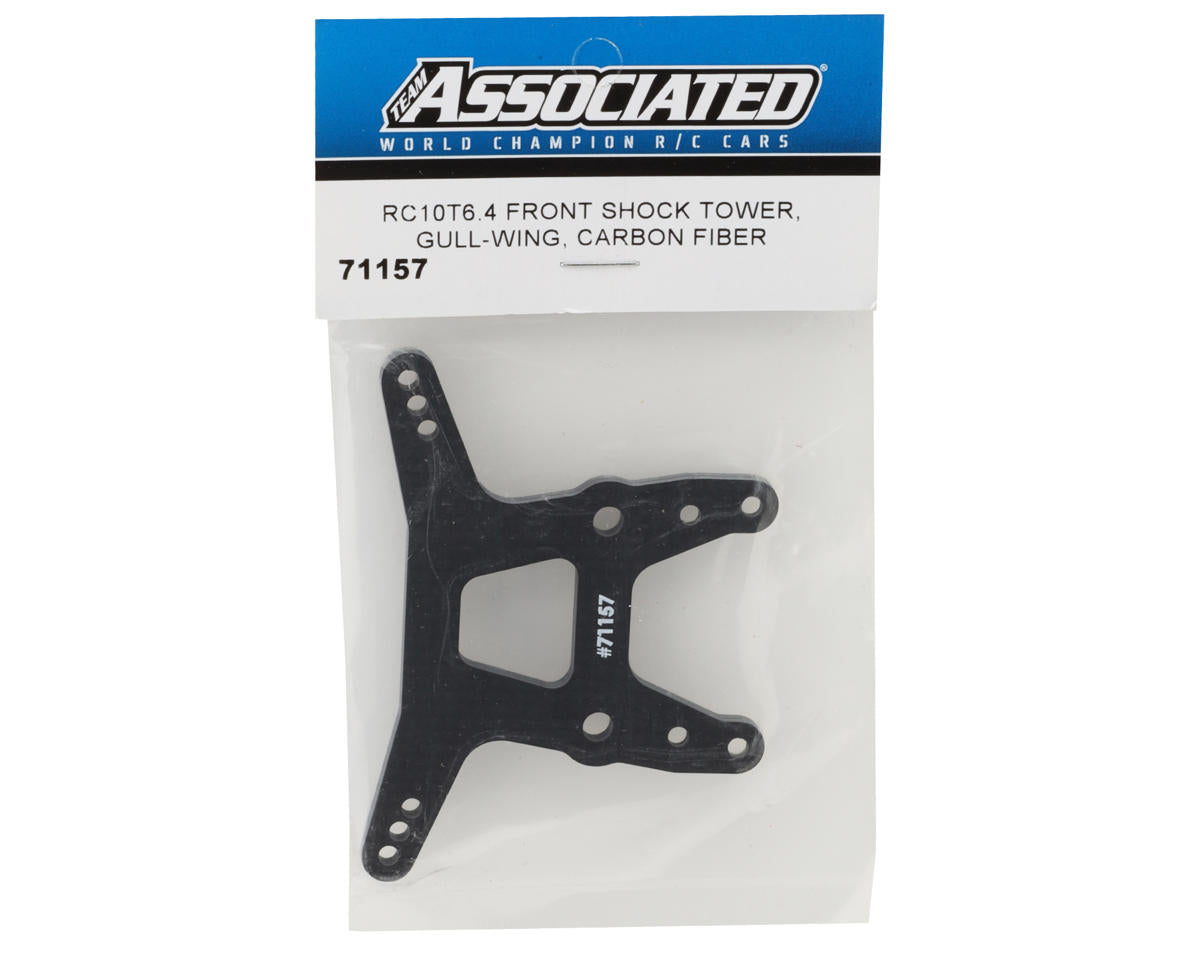 Team Associated RC10T6.4 Carbon Front Shock Tower (Gullwing Arm)