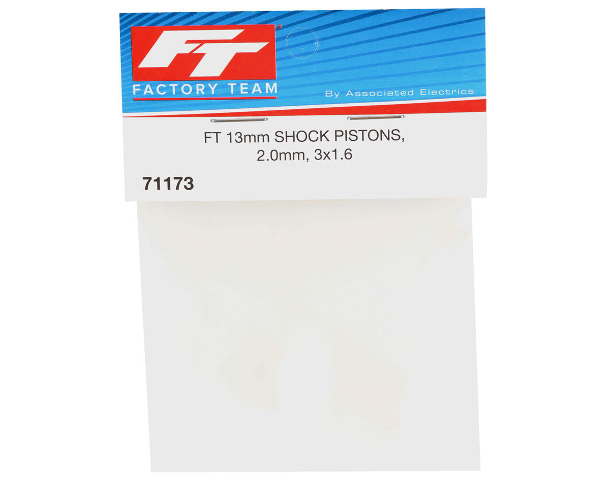 Team Associated Factory Team 13mm 2mm Shock Piston (2) (3x1.6mm)