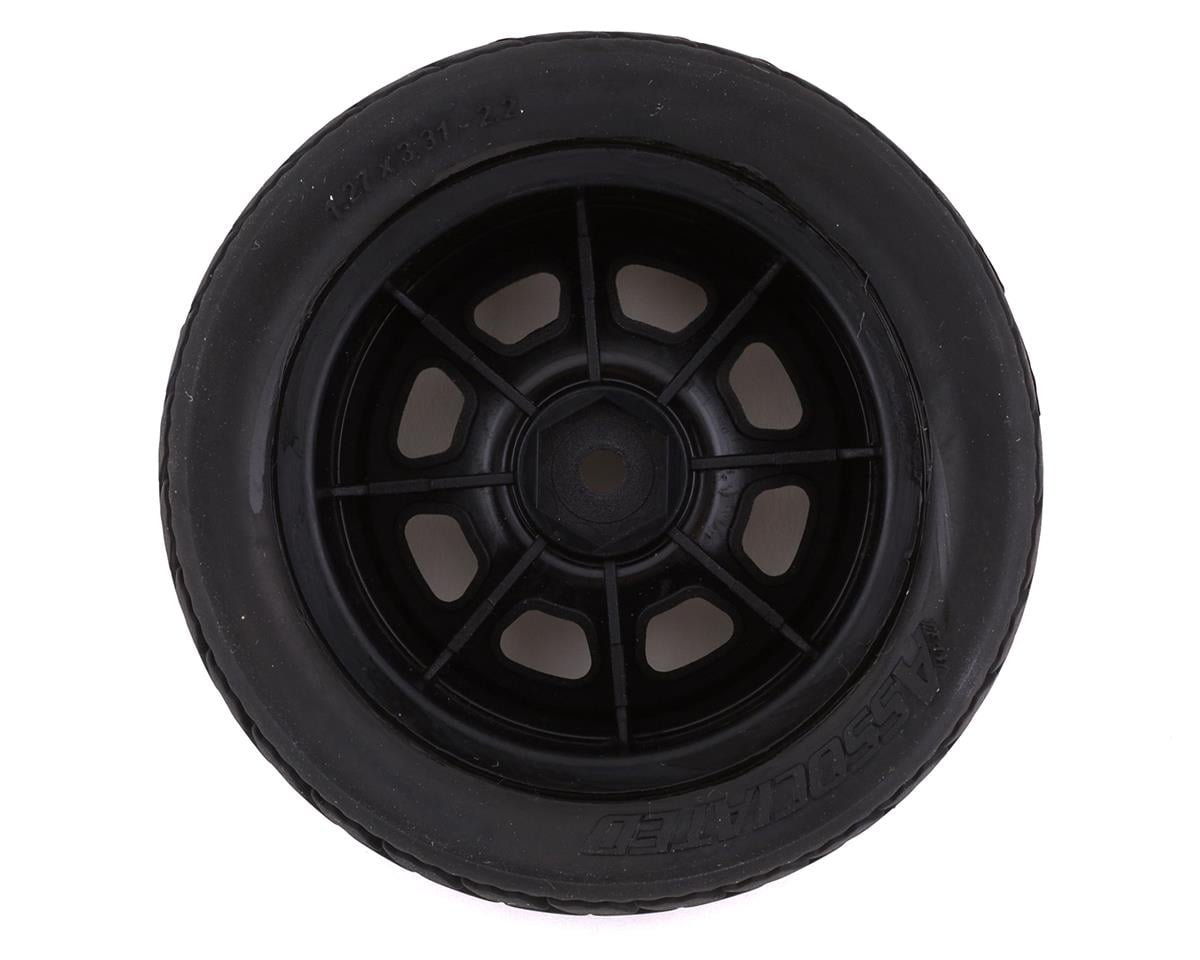 Team Associated SR10 Pre-Mounted Street Stock Tires w/Front Wheels (2)