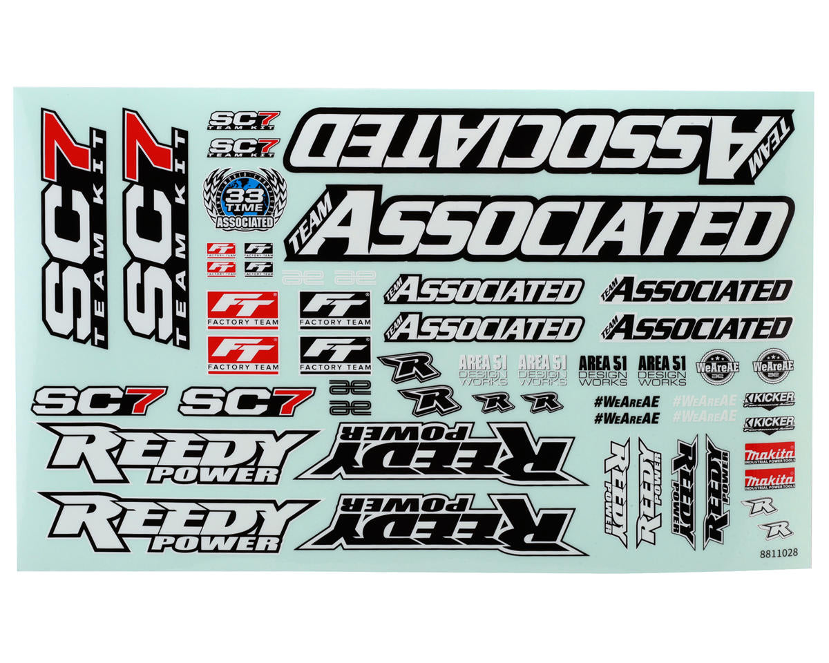 Team Associated RC10SC7 Decal Sheet