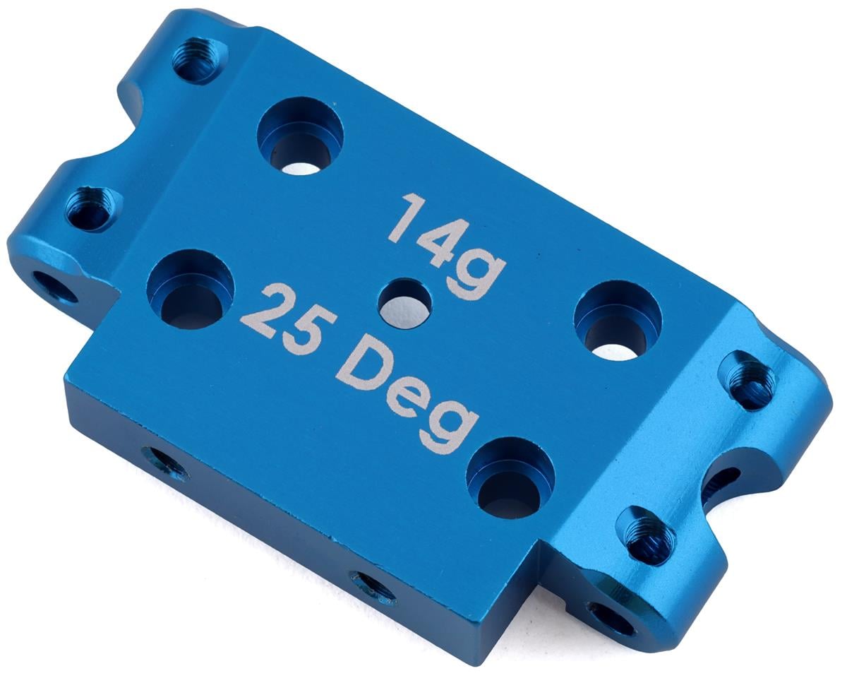 Team Associated DR10/SR10 Factory Team Aluminum Front Bulkhead (Blue) (25°)