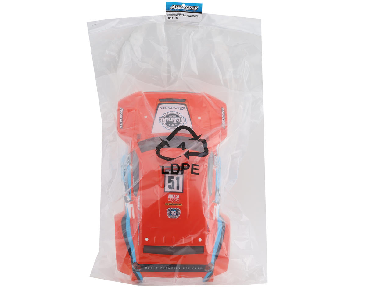 Team Associated Pro2 DK10SW Desert Buggy Pre-Painted Body (Orange)