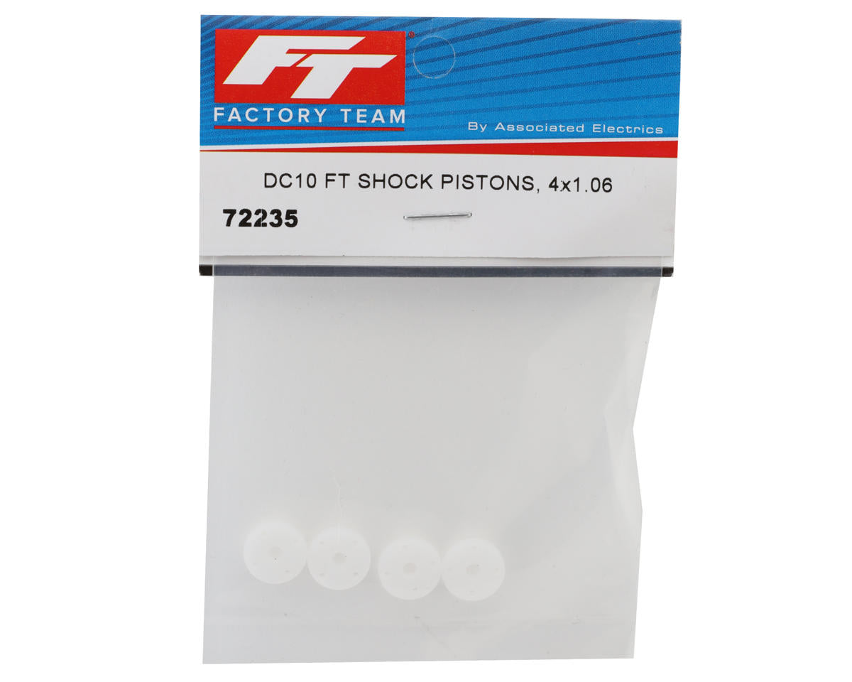 Team Associated DC10 Factory Team Shock Pistons (4x1.06) (4)