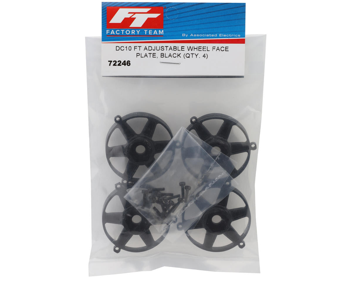 Team Associated Factory Team® Adjustable Wheel Face Plate (Black) (4) (Inner)