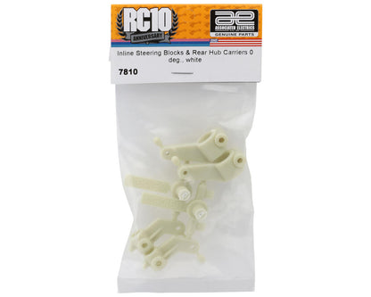 Team Associated RC10T Inline Steering Blocks & Rear Hub Carriers Set (White)
