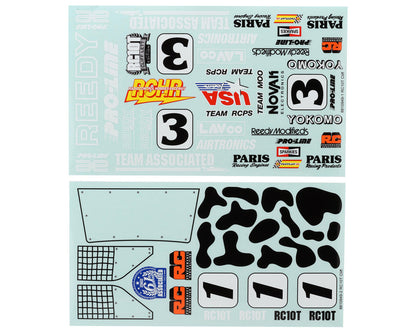 Team Associated RC10T Cliff Lett Team Moo Decal Sheet
