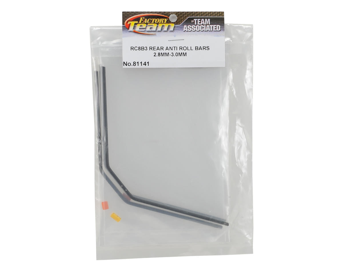 Team Associated Rear Anti-Roll Bar Set (2.8mm, 2.9mm, 3.0mm)