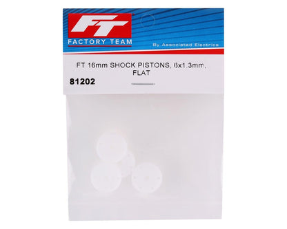Team Associated Factory Team 16mm Big Bore Flat Shock Pistons (6x1.3mm) (2)