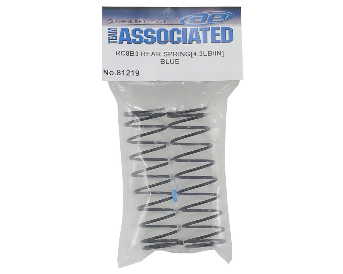 Team Associated Rear Shock Spring Set (Blue - 4.3lb/in) (2)