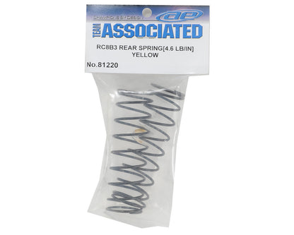 Team Associated RC8B3 Rear Shock Spring Set (Yellow - 4.6lb/in) (2)