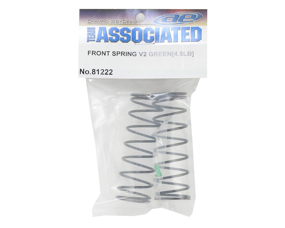 Team Associated RC8B3.1 Front V2 Shock Spring Set (Green - 4.9lb/in) (2)