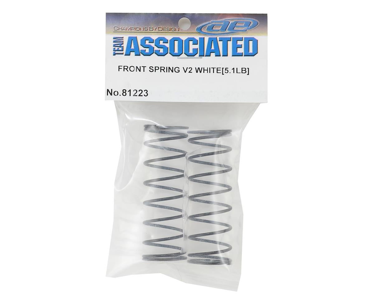 Team Associated RC8B3.1 Front V2 Shock Spring Set (White - 5.1lb/in) (2)