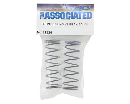 Team Associated RC8B3.1 Front V2 Shock Spring Set (Gray - 5.3lb/in) (2)