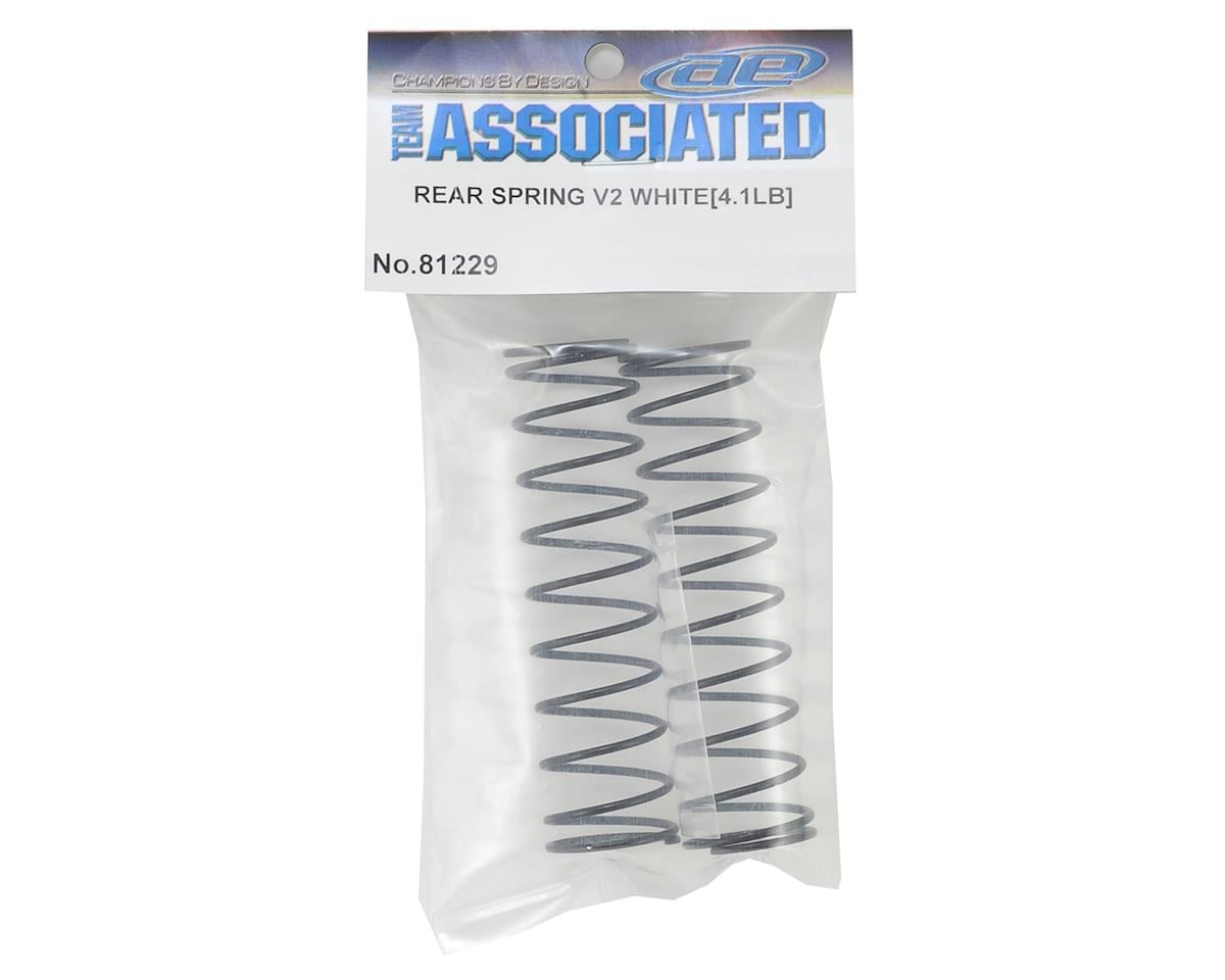 Team Associated RC8B3.1 Rear V2 Shock Spring Set (White - 4.1lb/in) (2)