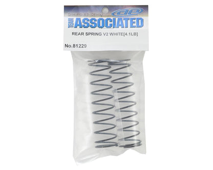 Team Associated RC8B3.1 Rear V2 Shock Spring Set (White - 4.1lb/in) (2)