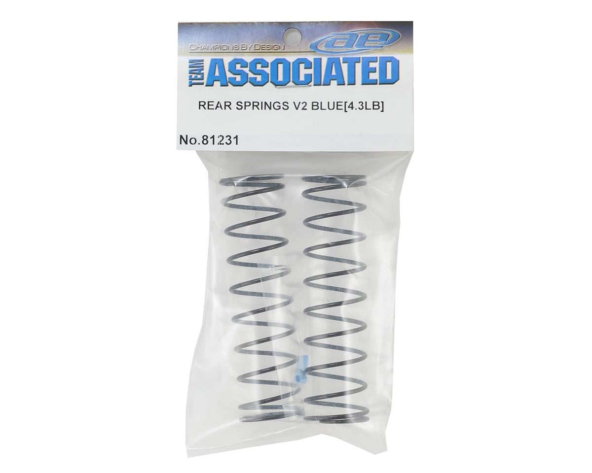 Team Associated RC8B Rear V2 Shock Spring Set (Blue - 4.3lb/in) (2)