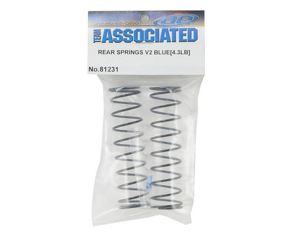 Team Associated RC8B Rear V2 Shock Spring Set (Blue - 4.3lb/in) (2)