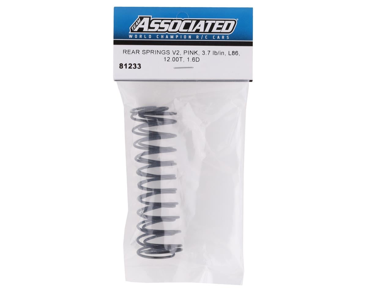 Team Associated RC8B Rear V2 Shock Spring Set (Pink - 3.7lb/in) (2)