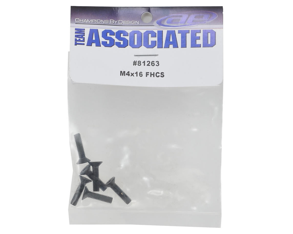 Team Associated 4x16mm Flat Head Hex Screw (6)