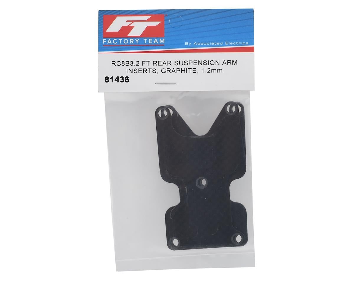 Team Associated RC8 B3.2 1.2mm Carbon Fiber Rear Suspension Arm Inserts (2)