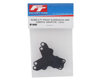Team Associated RC8 B3.2 1.2mm Carbon Fiber Front Suspension Arm Inserts (2)