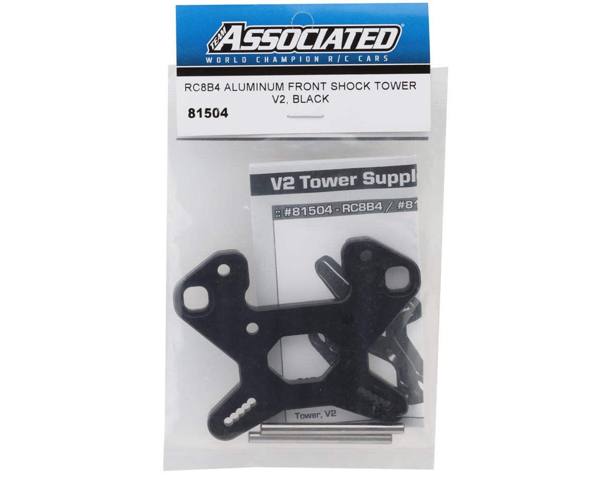 Team Associated RC8B4 Aluminum Front Shock Tower V2 (Black)