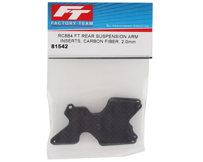 Team Associated RC8B4/RC8B4e Factory Team Carbon Rear Arm Inserts (2) (2.0mm)
