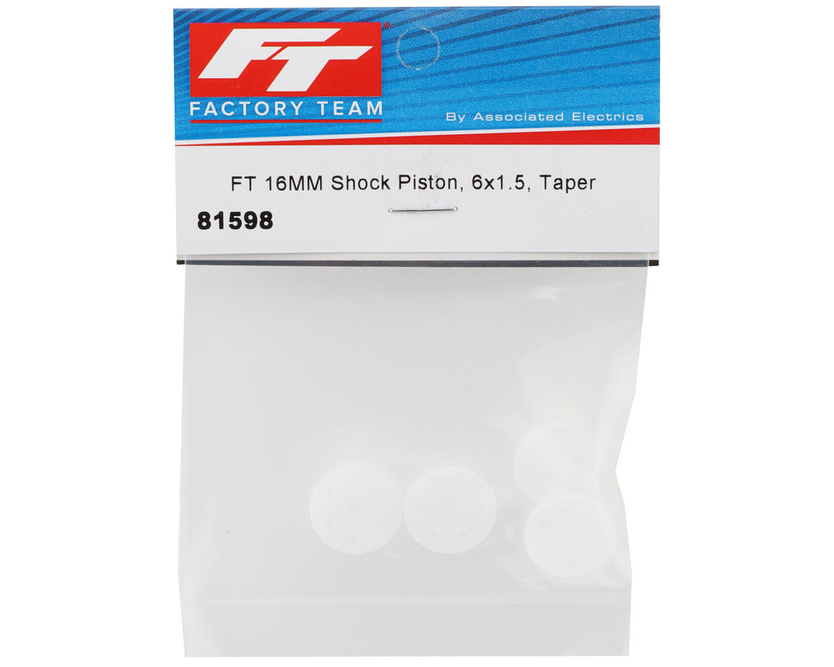 Team Associated Factory Team 16mm Big Bore Tapered Rear Shock Pistons (1.5mm)