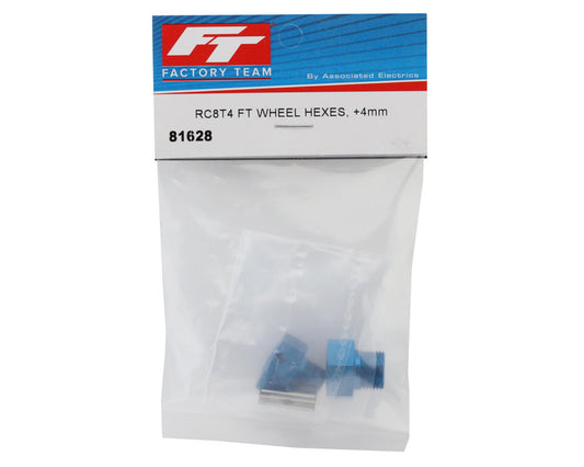 Team Associated RC8T4 Factory Team Wheel Hexes (2) (+4mm)