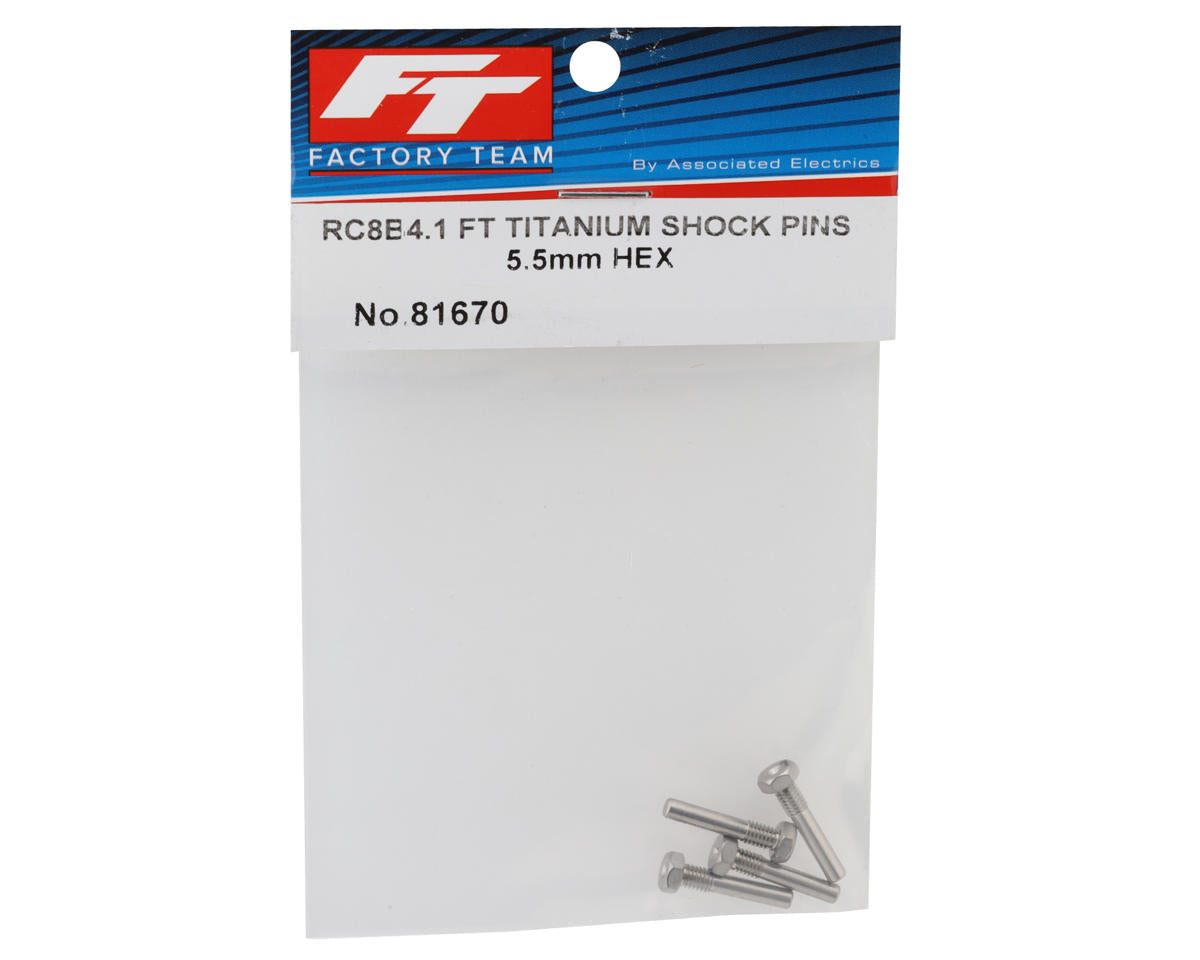 Team Associated RC8B4.1 Factory Team Titanium Shock Pins (4)