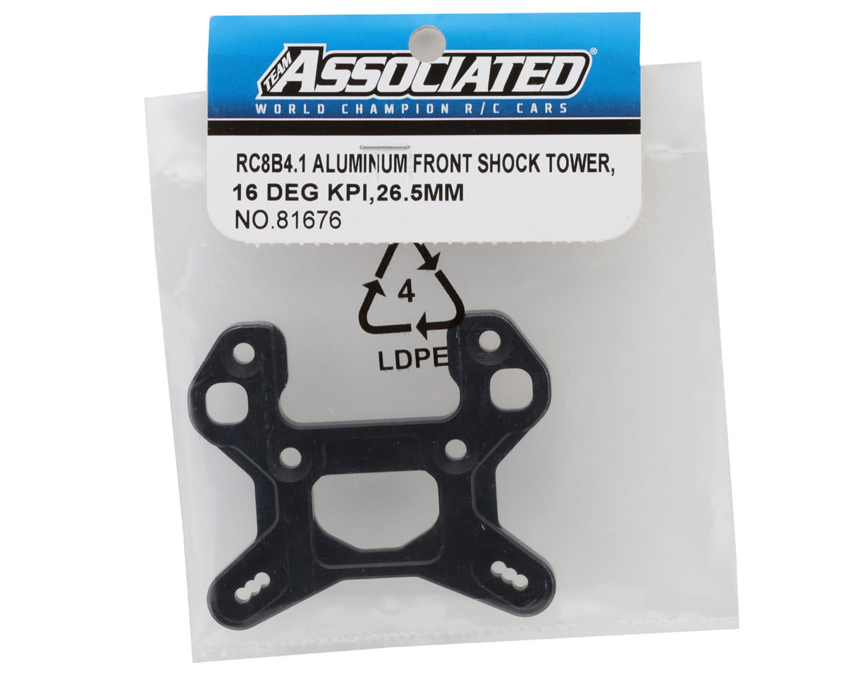 Team Associated RC8B4.1 Aluminum Front Shock Tower 16° KPI (26.5mm)