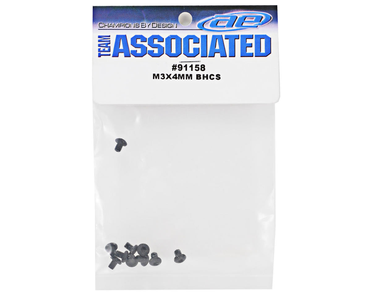 Team Associated 3x4mm Button Head Screws (10)