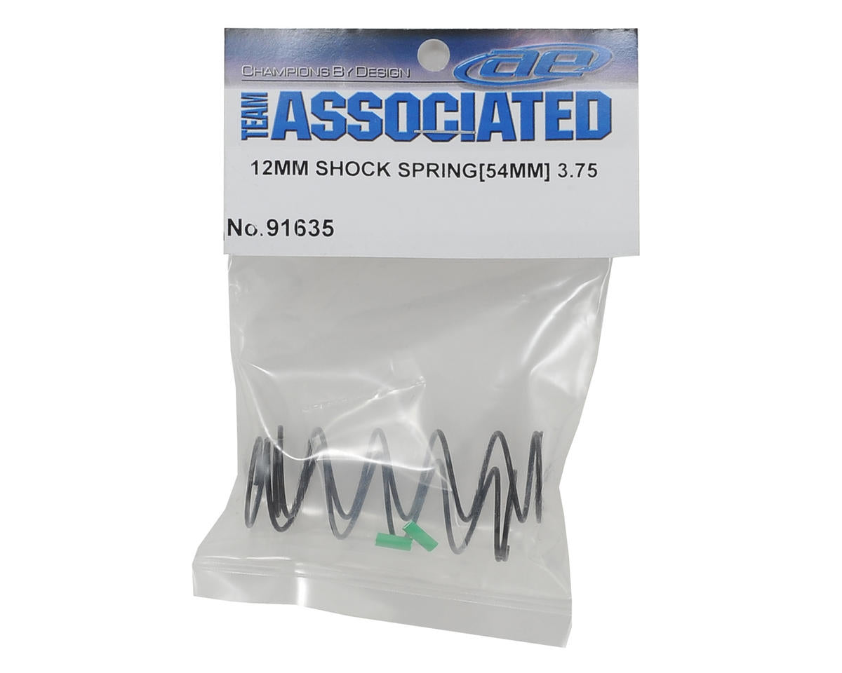 Team Associated 12mm Front Shock Spring (Green/3.75lbs) (2) (54mm Long)