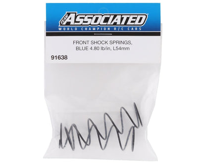 Team Associated 12mm Front Shock Spring (2) (Blue/4.80lbs) (54mm Long)