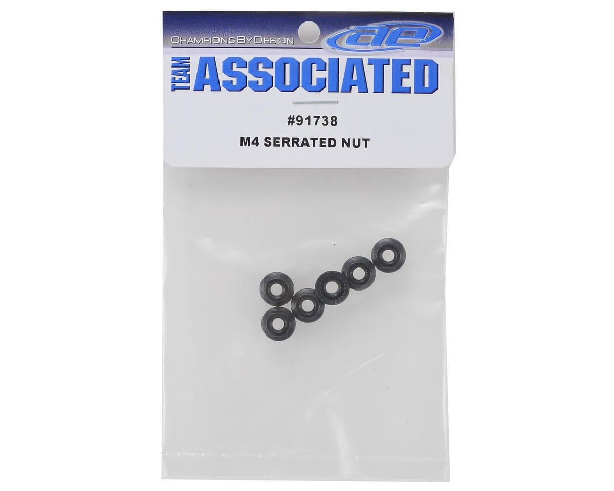Team Associated M4 Serrated Nuts