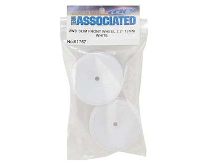 Team Associated 2.2" "Slim" Front Buggy Wheels (White) (2) (B6)