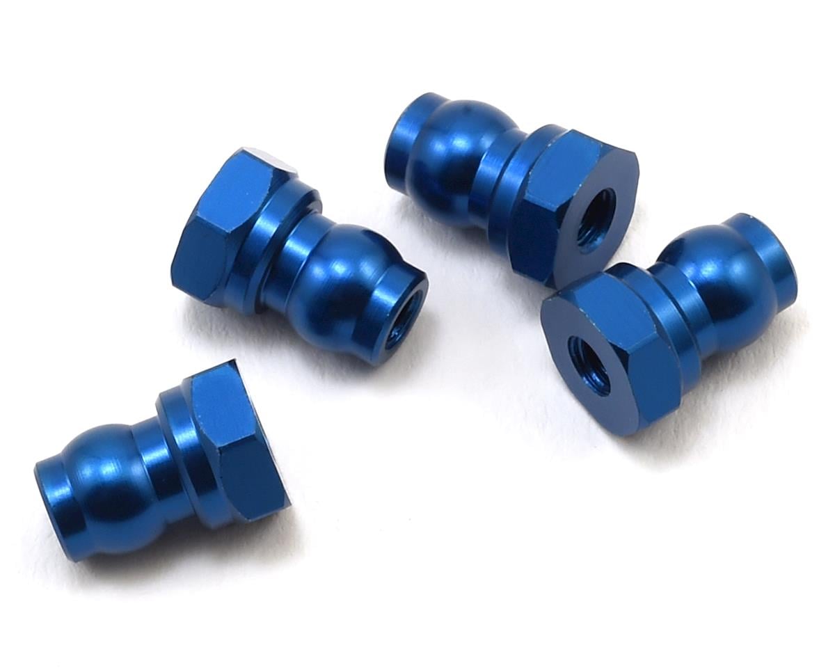 Team Associated 10mm Aluminum Shock Bushings w/7mm Offset (Blue)