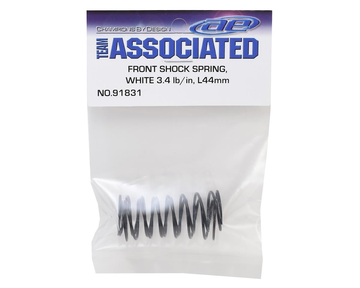 Team Associated 12mm Front Shock Spring (2) (White/3.40lbs) (44mm Long)