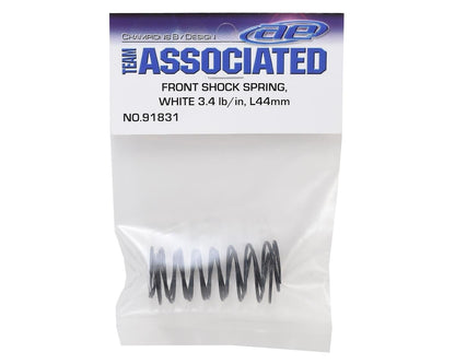 Team Associated 12mm Front Shock Spring (2) (White/3.40lbs) (44mm Long)