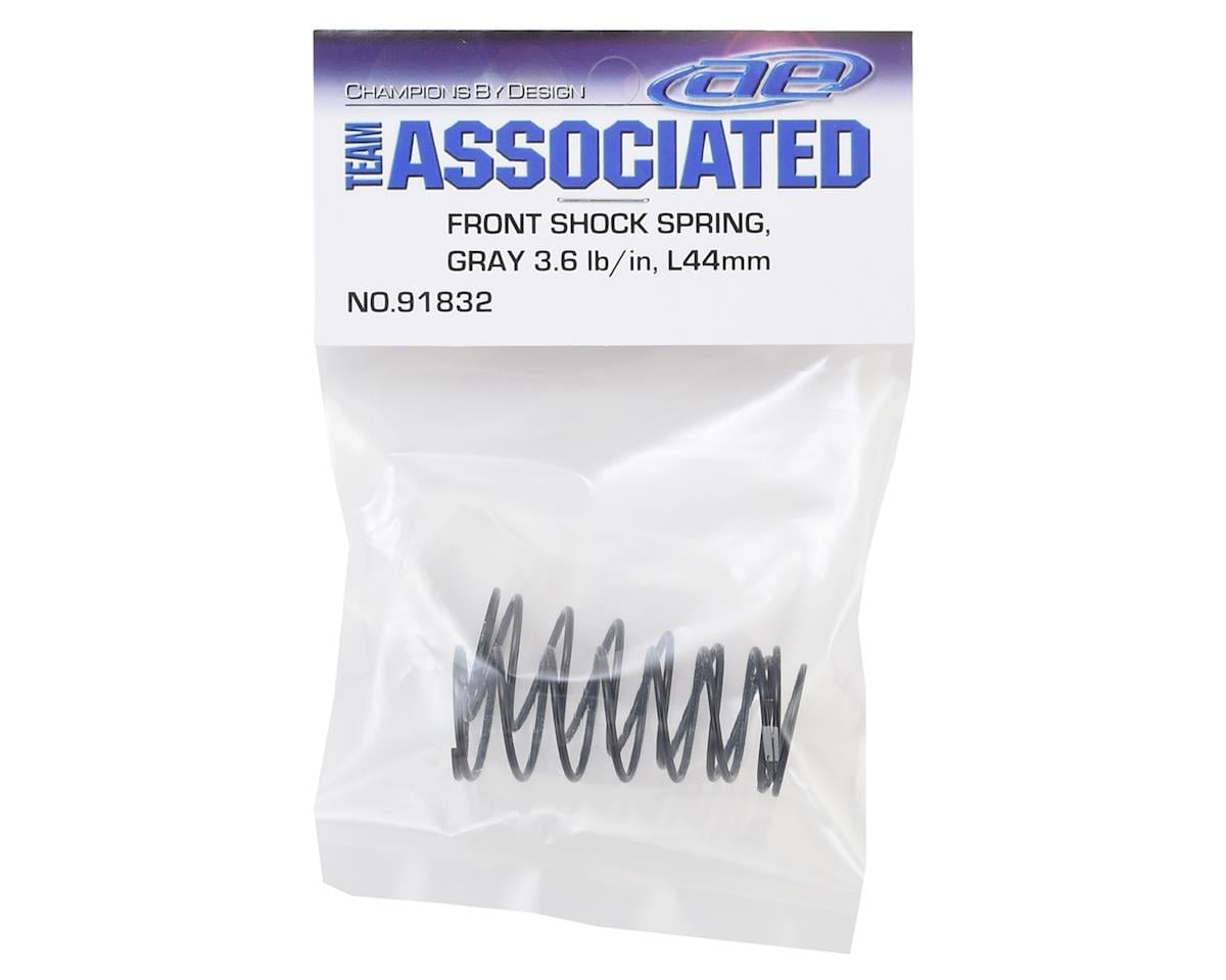 Team Associated 12mm Front Shock Spring (2) (Gray/3.60lbs) (44mm long)