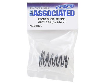 Team Associated 12mm Front Shock Spring (2) (Gray/3.60lbs) (44mm long)